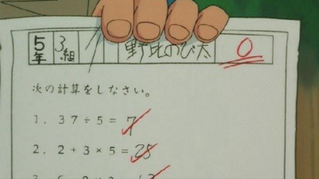 為什麼 大雄 總考 0 分？