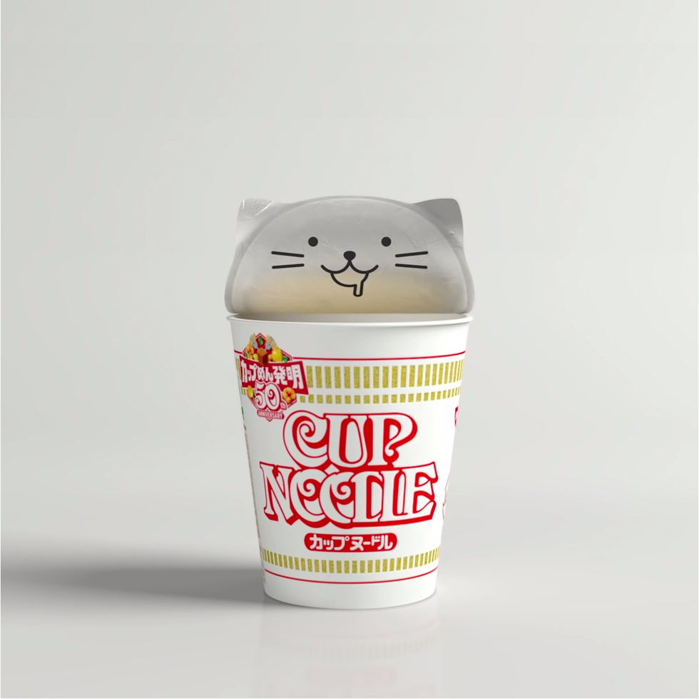 日清杯麵 - 新款貓耳杯蓋造型