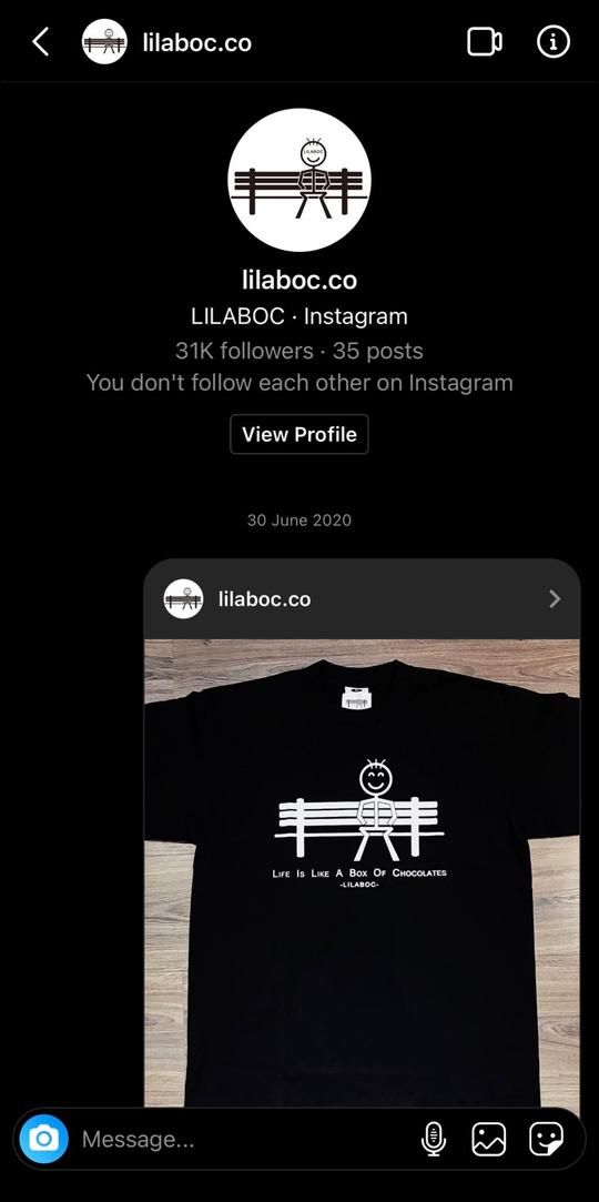 敢言藝人開的 IG Shop 和 Fans 顧客對話