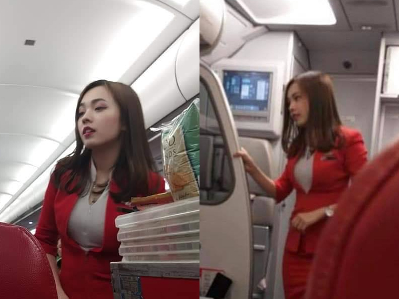 被稱世上最美空姐 亞航空姐偷拍照網上走紅 被稱世上最美空姐 亞航空姐偷拍照網上走紅