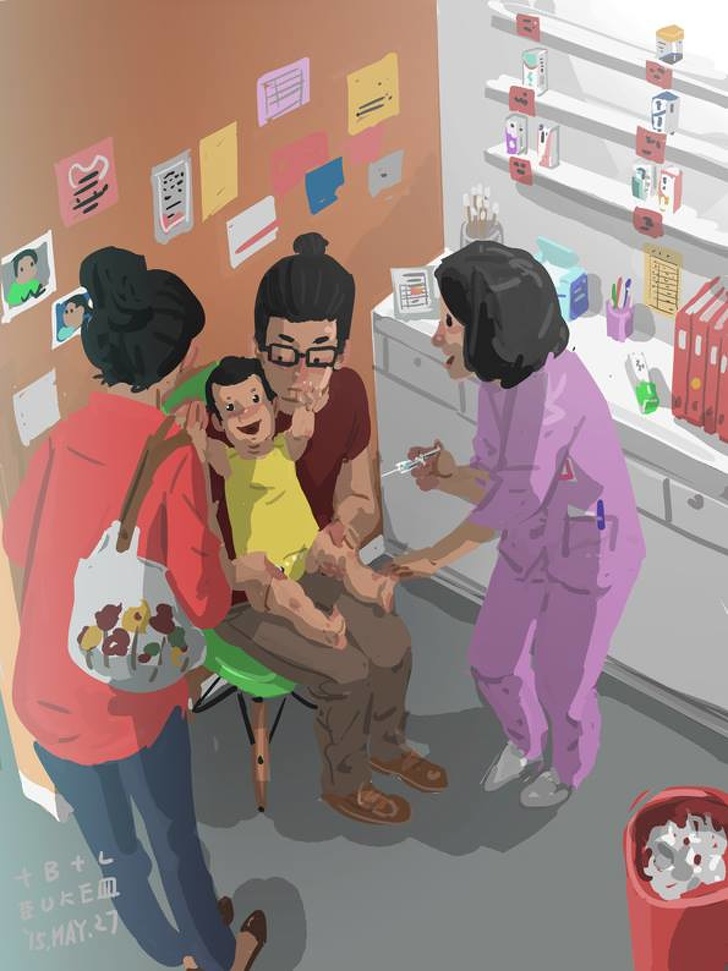 單親爸爸插畫家的育兒紀錄引 31 萬分享