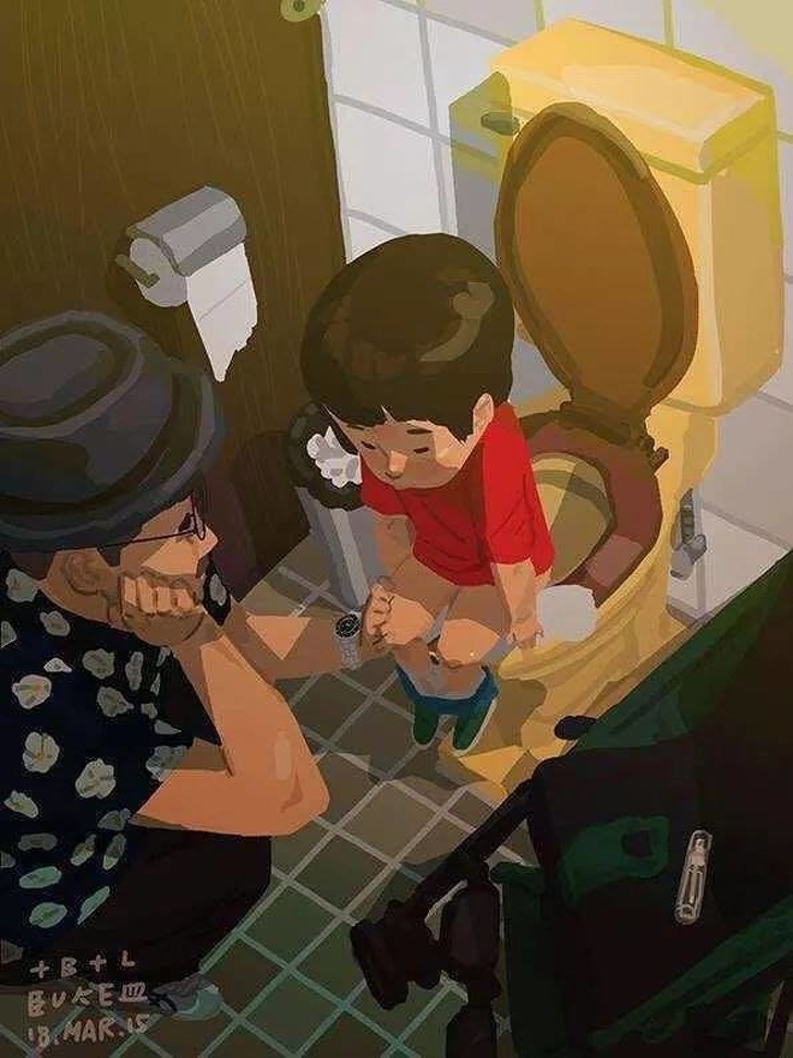 單親爸爸插畫家的育兒紀錄引 31 萬分享