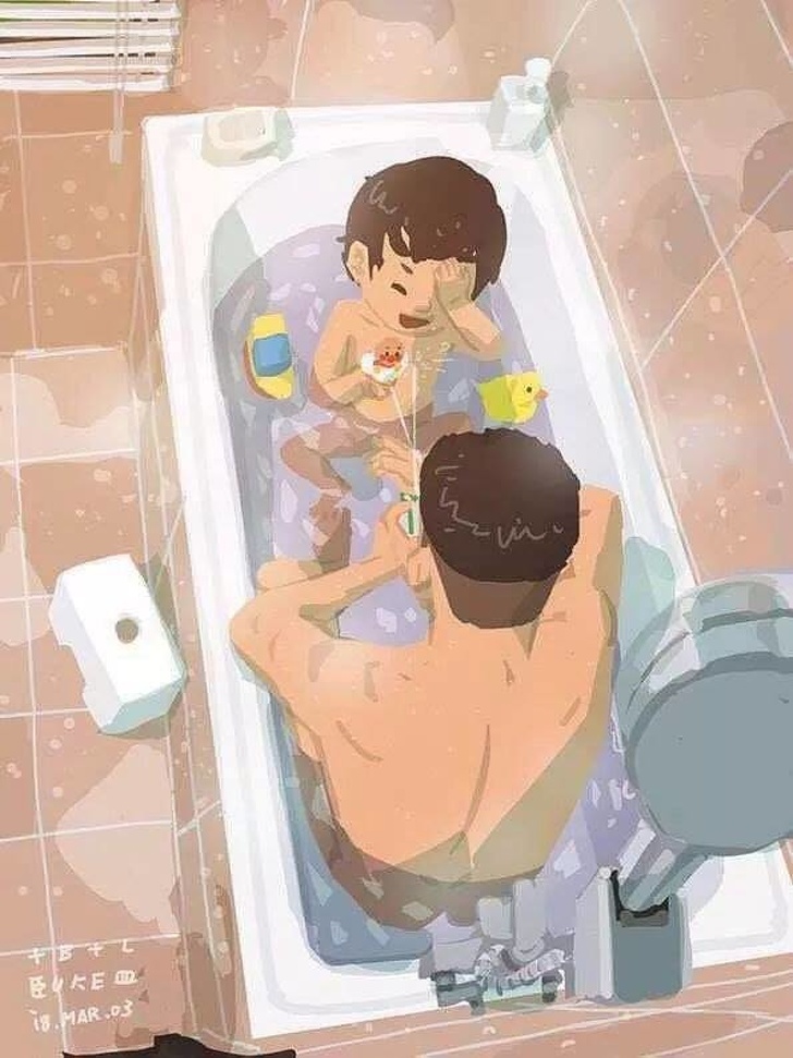 單親爸爸插畫家的育兒紀錄引 31 萬分享