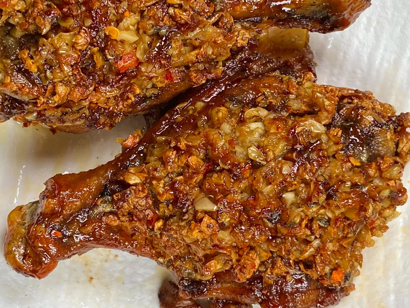 蒜香黄油鸡腿