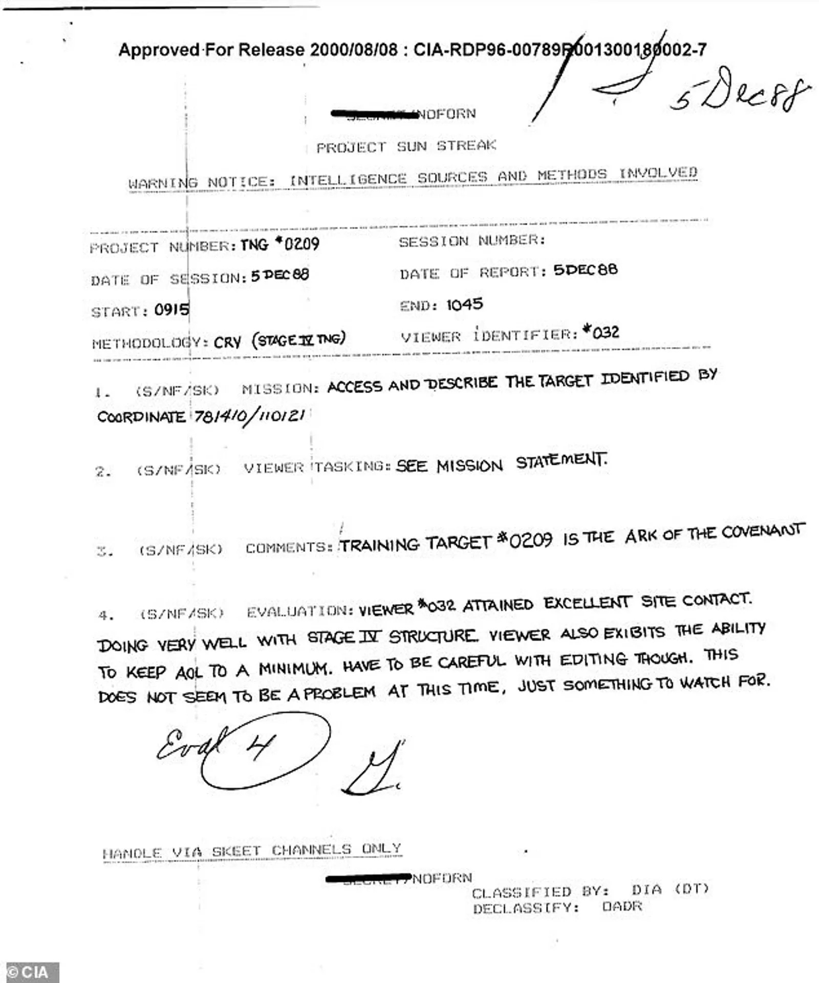 CIA 揭密「挪亞方舟」與「約櫃」之謎