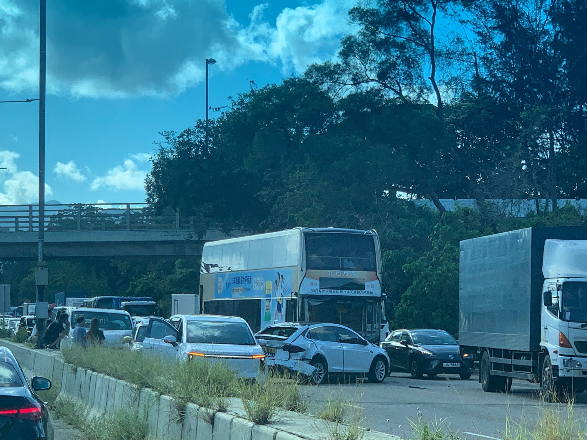 粉嶺公路五車相撞